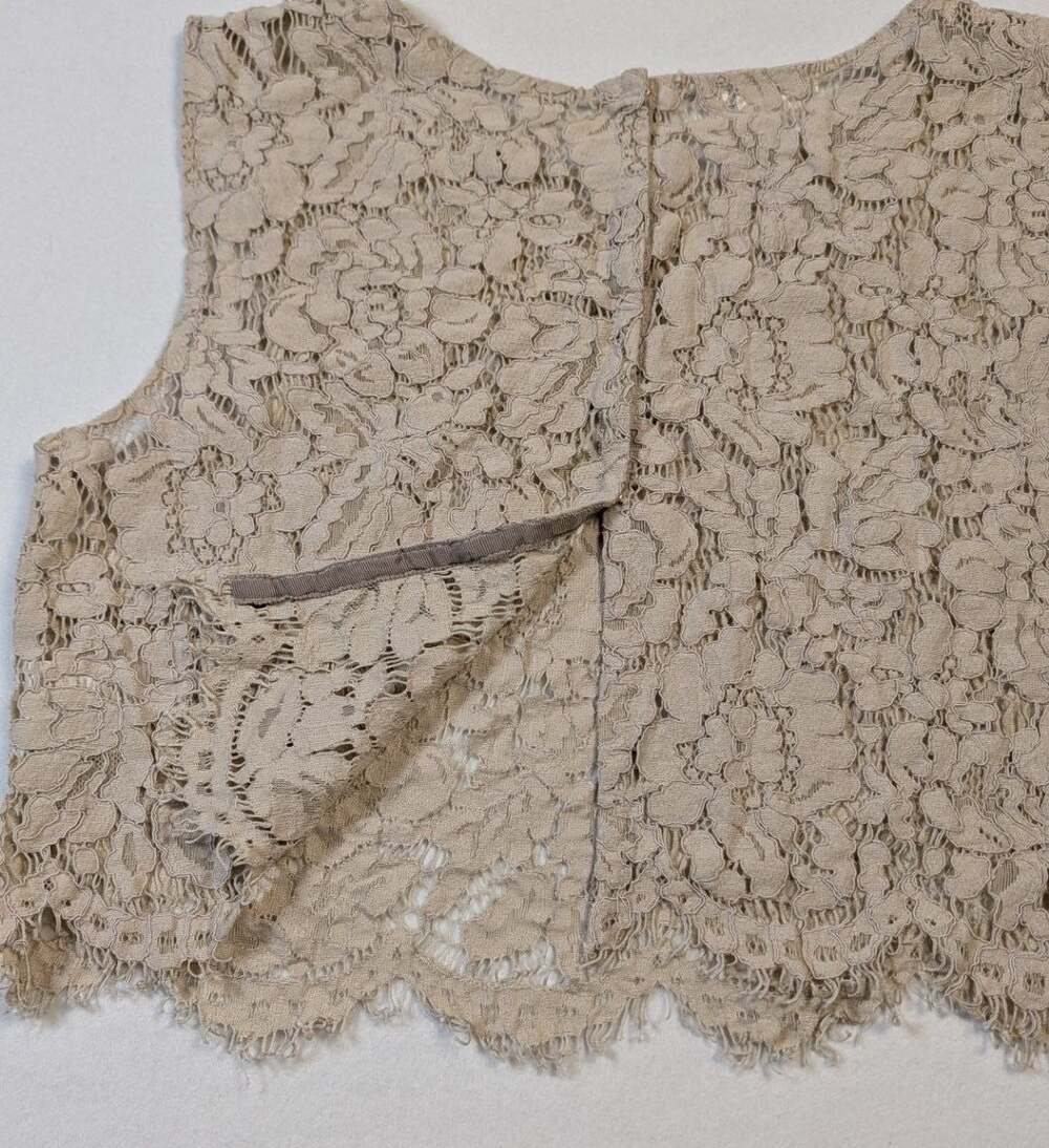 Jenny Yoo Collection Floral Lace Crop Top Tank small - Picture 5 of 8